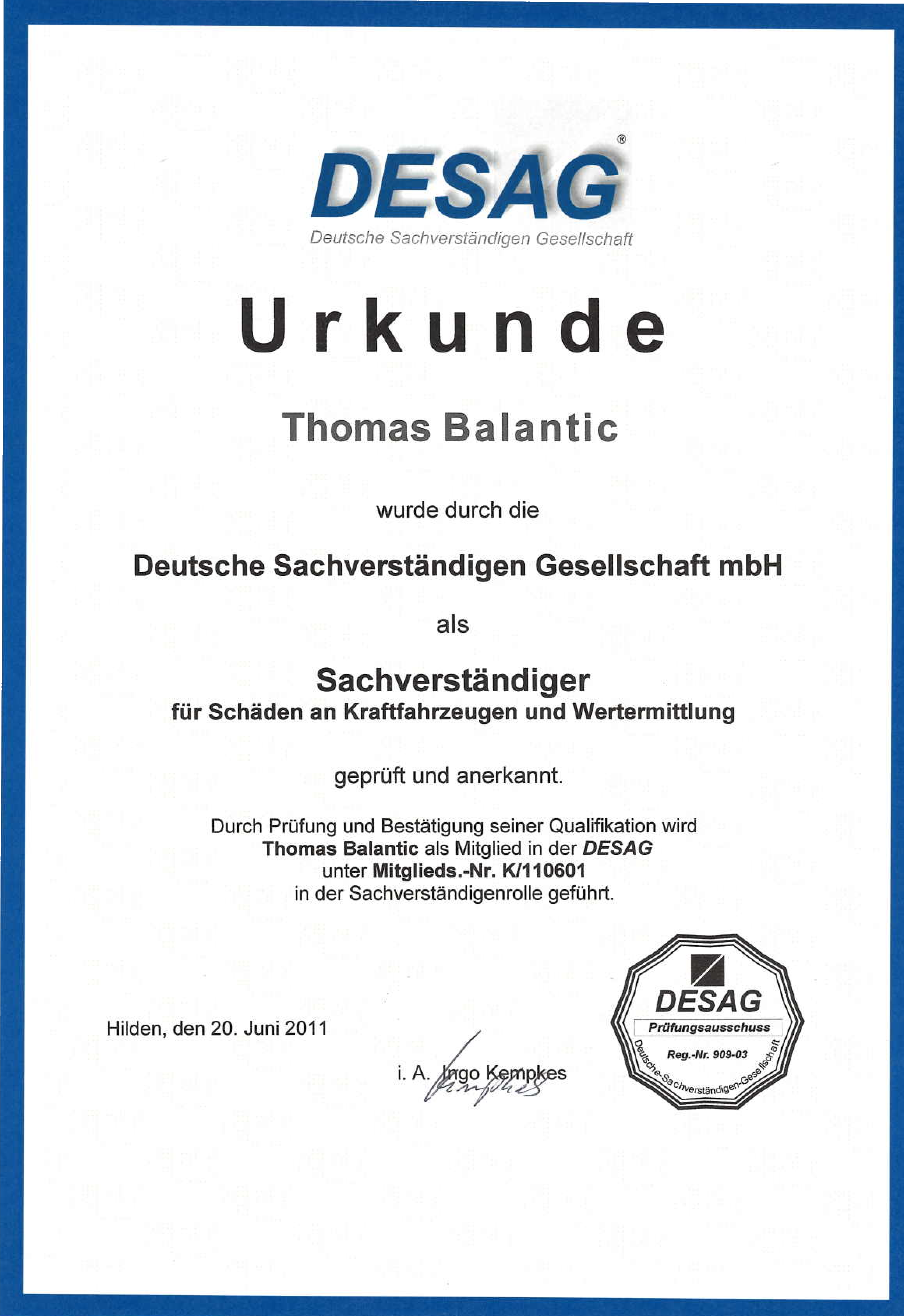 Certificate